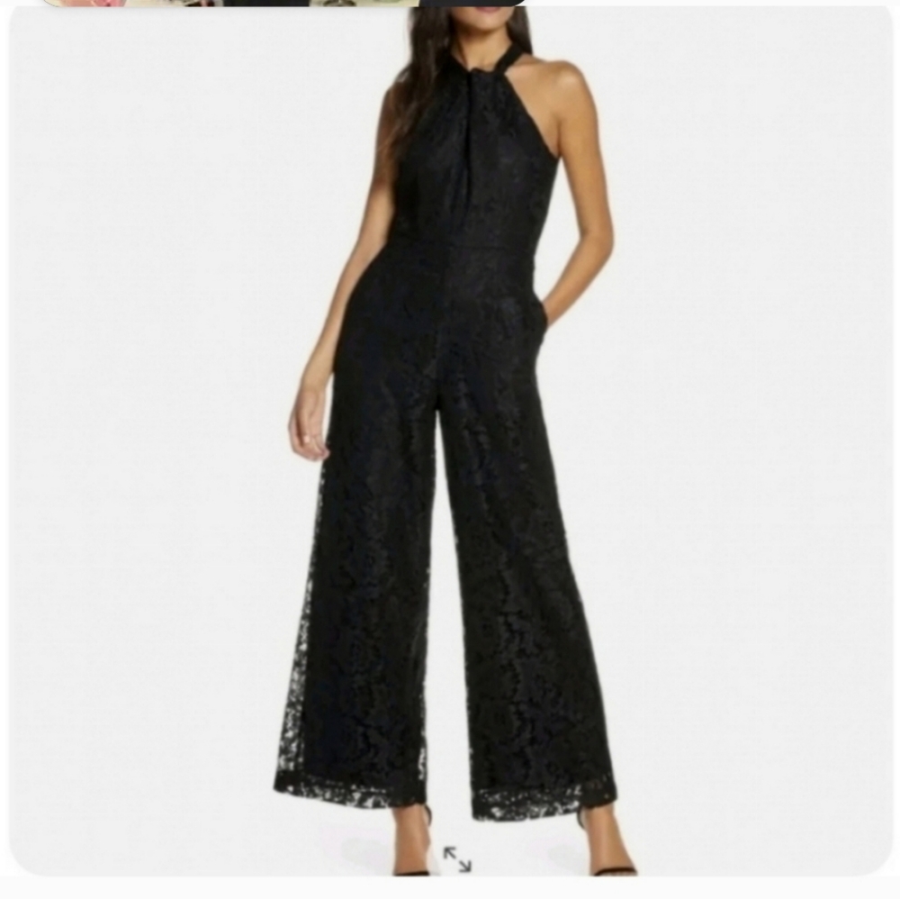Elegant Black Lace Jumpsuit